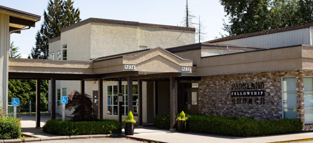 Entrance of Parkland Fellowship Church, where Village Church Surrey North meets